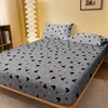 1 cartoon cute Mickey pattern digital printed frosted Fitted Sheet,bedroom printed bed cover,bedding(No pillowcase) 1