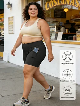 Plus Size Biker Shorts 1