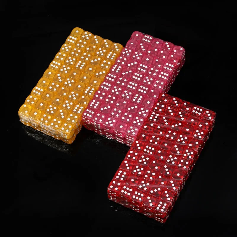 Game Dice, Dice Set, Acrylic Dice 10PCS/Lot Dice Set 8 Colors Transparent Acrylic 6 Sided Dice Club/Party/Family Games 18mm
