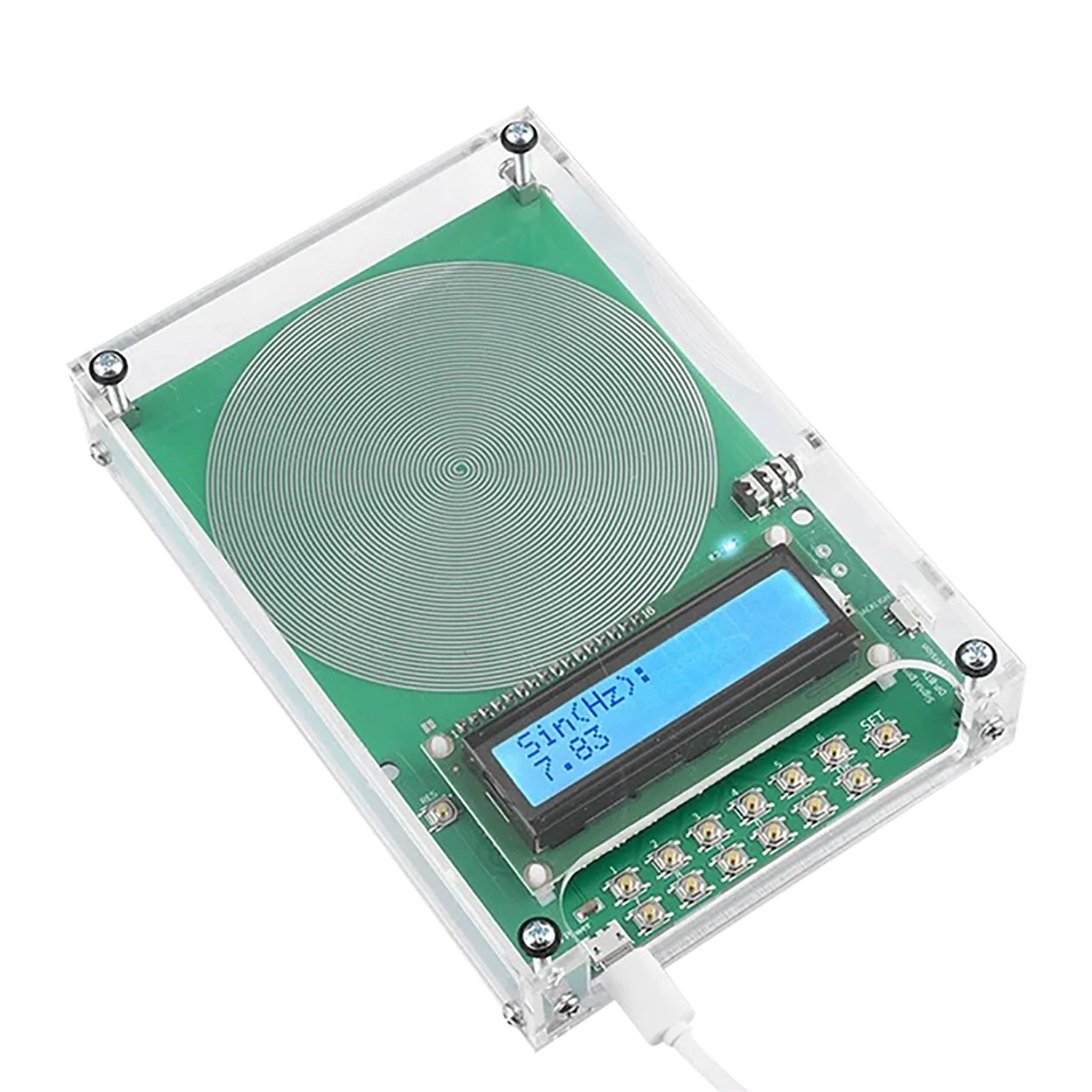 7.83Hz Schumann Waves Resonance Generator Ultralow Frequency Pulse Audio Resonator Type-C Interface 0.01Hz~100000Hz Adjustable Signal Generator Waves Resonance Generator