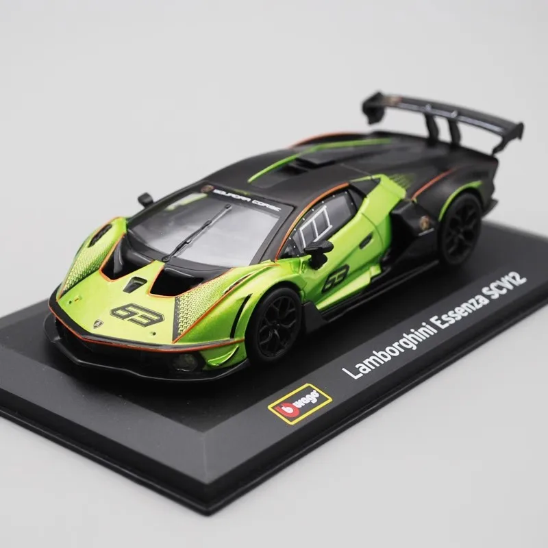 Lamborghini Essenza SCV12 1:24 Race Verde e Nero | Burago Lamborghini Essenza SCV12 1:24 Race Verde e Nero | Burago
