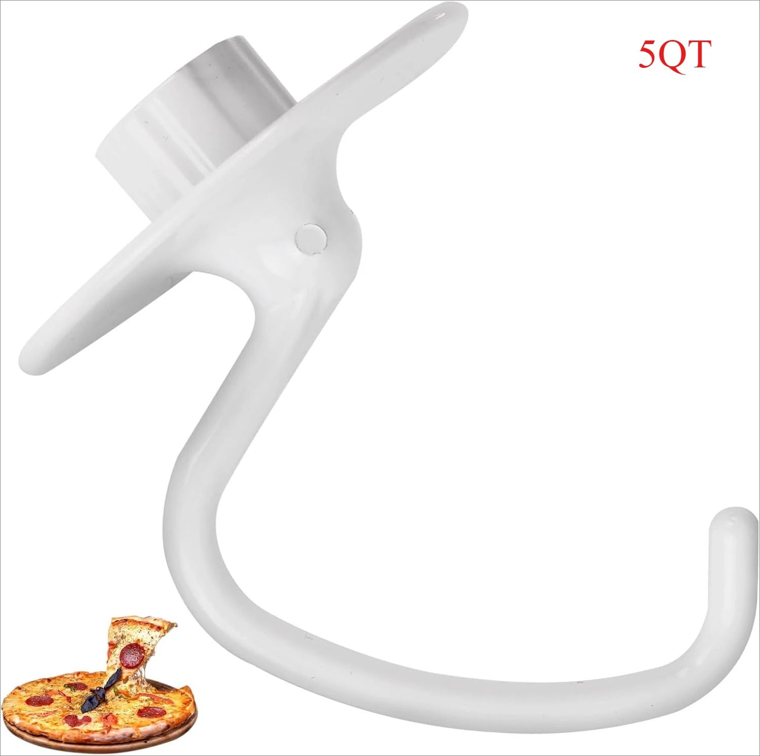 Mixer Accessories 4.5-5 Quart Aluminum Alloy Spray Dough Hook For Kitchenaid K45 K45SS KSM90 KSM150