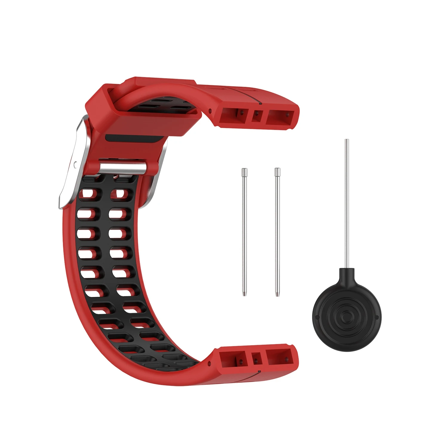 

Soft Silicone Watch Band Replacement Watch Strap WristBand for Polar V800 Smart Bracelet with Tool Red + Black