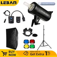 Godox SK400II 400Ws GN65 Professional Studio Flash Strobe + 2.8m Light Stand + 60x90cm Softbox + Trigger + Barn Door Kit 1