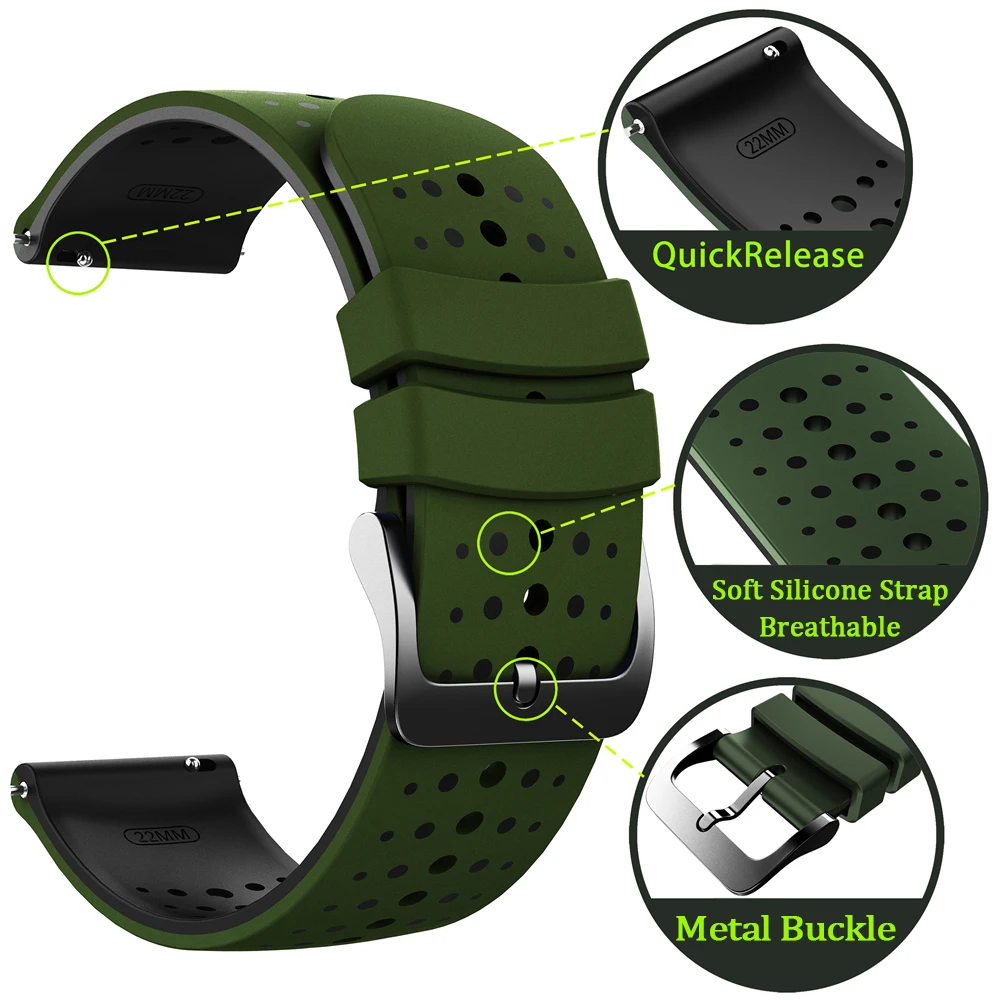 Silicone Watch Band - 20mm/22mm Versatile Strap