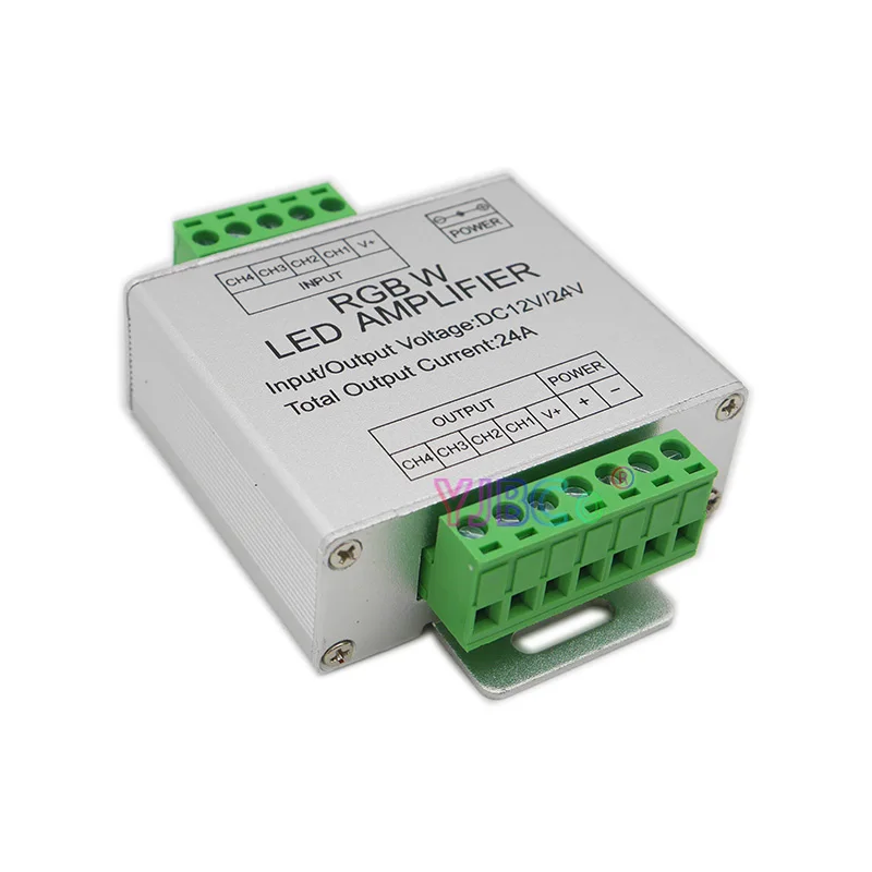 12V 24V RGB/RGBW/RGB + CCT 알루미늄 LED 스트립 증폭기 RGB RGBW RGBWW 조명 테이프 용 12A/15A/24A/30A 전원 리피터 컨트롤러