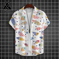 Hawaiian Shirt For Men Beach Casual Men's Short Sleeved Shirts New Cute Fish 3d Print Men's Shirt Oversized Men's Clothing 5xl 1