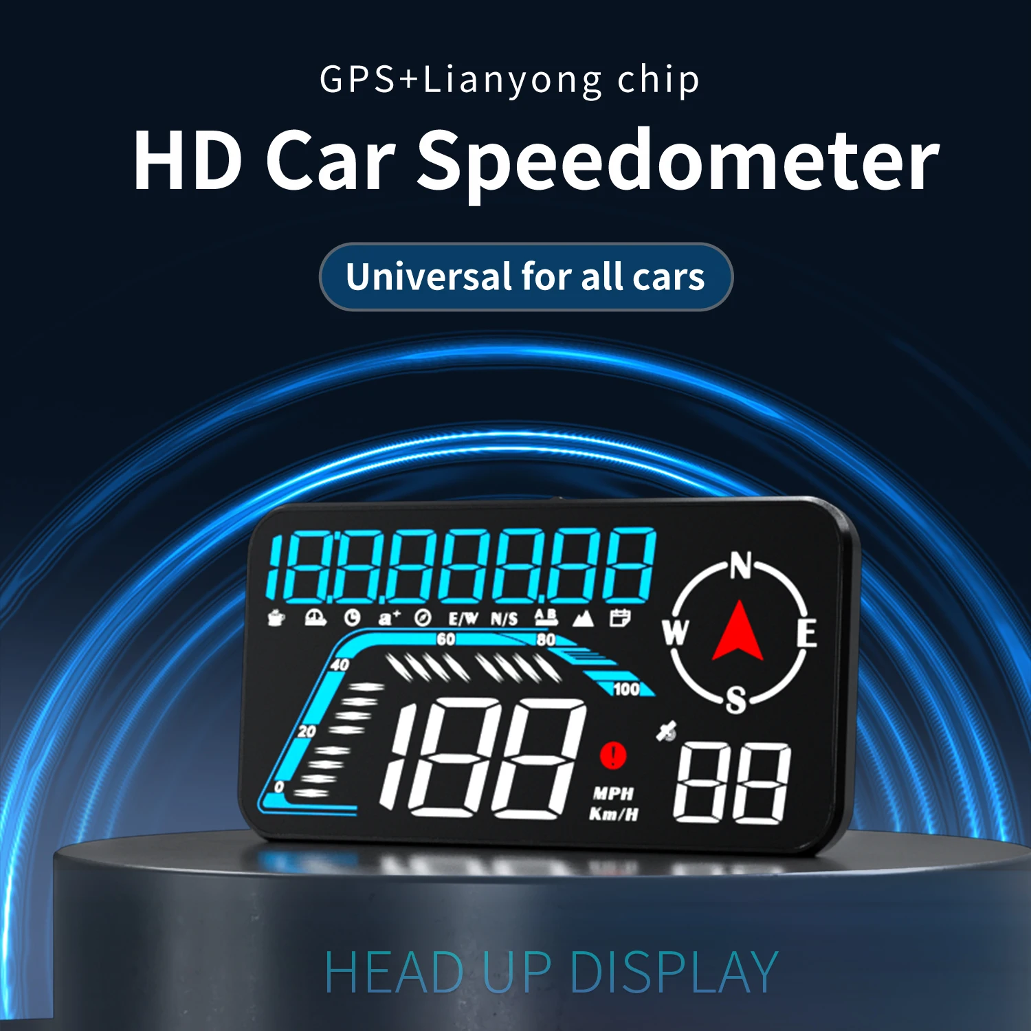 HUD GPS Digital Speedometer -  