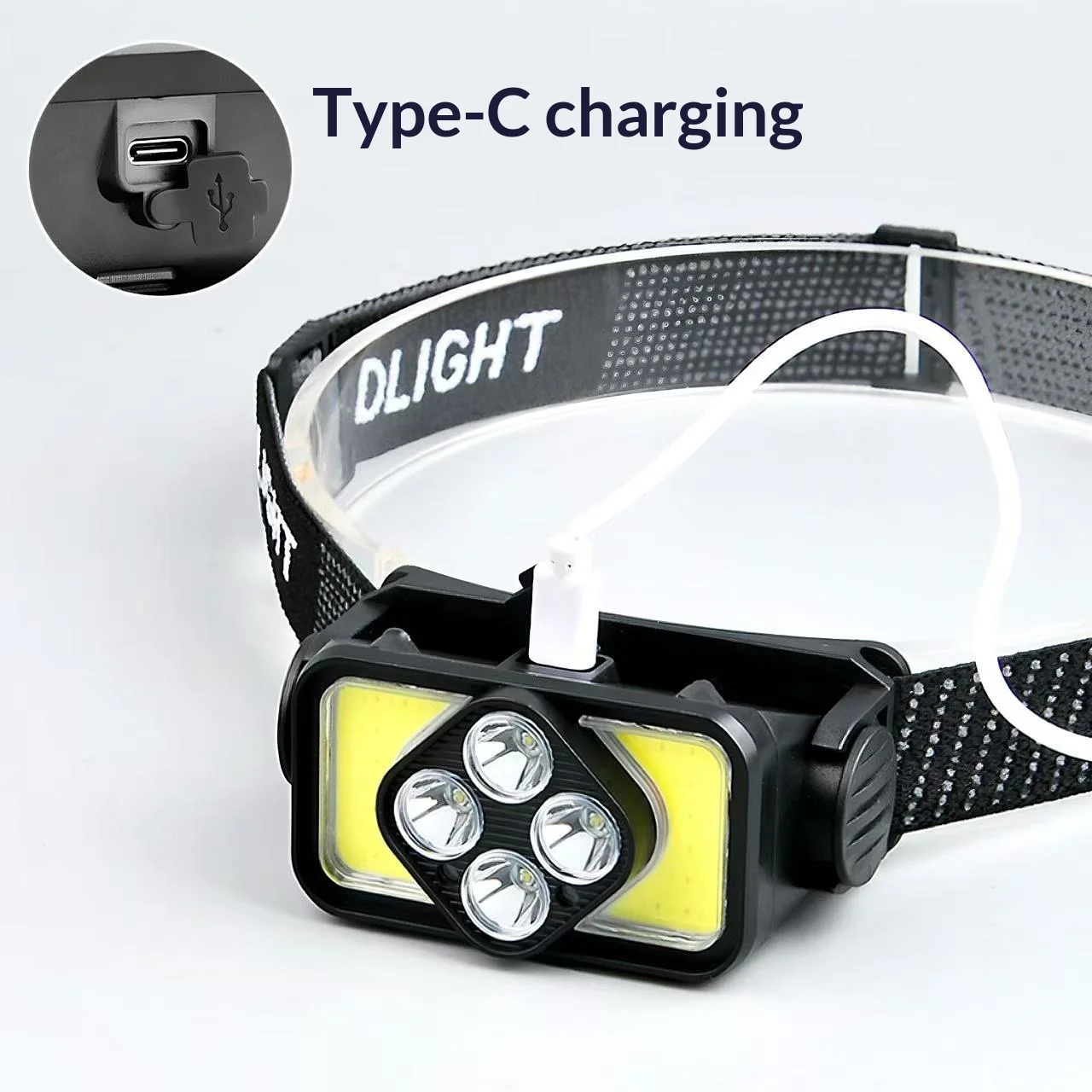 LED Headlamp Rechargeable Waterproof for Outdoor