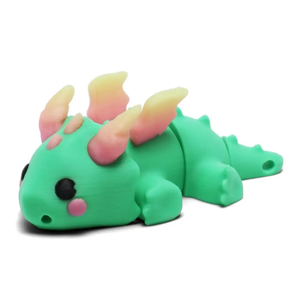 Swinging Simulation Dinosaur Model Green Dinosaur Collection Little Dragon Animals Ornaments Craft Decor Joint Movable