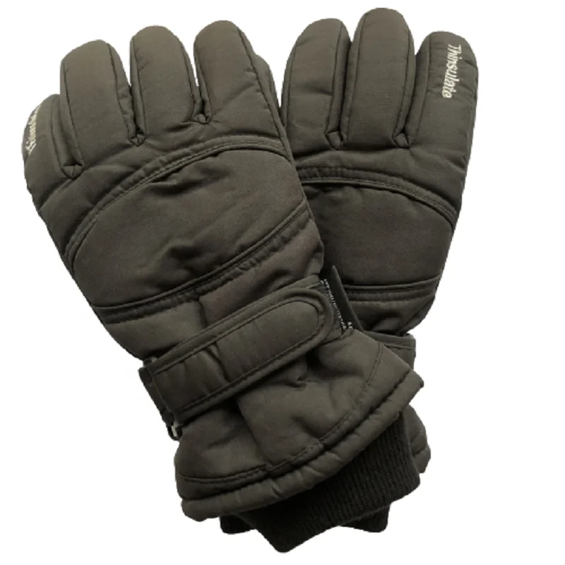 

Men Ski Glove Custom Nylon Taslon Outdoor Gloves Sports Anti-slip Leather Outdoor Gloves Sports