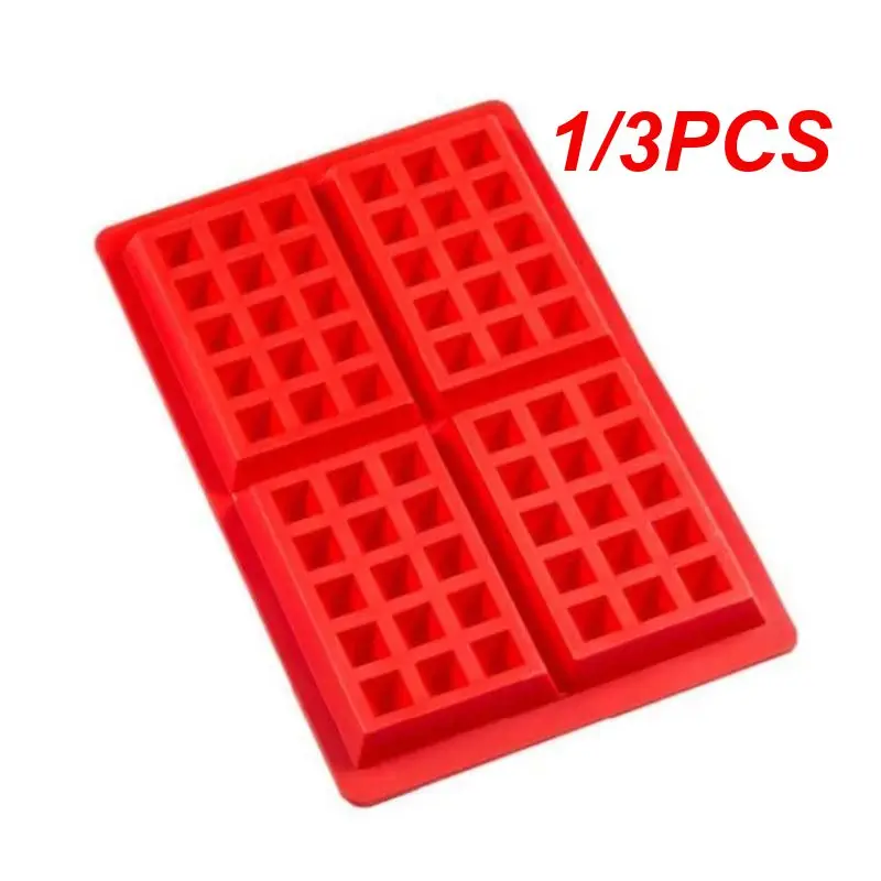 1/3Pcs Square Waffle Making Tool Candle Fondente Cookie Mold Accessori Per La Cottura Waffle Stampo In Silicone Multiuso Fai Da Te