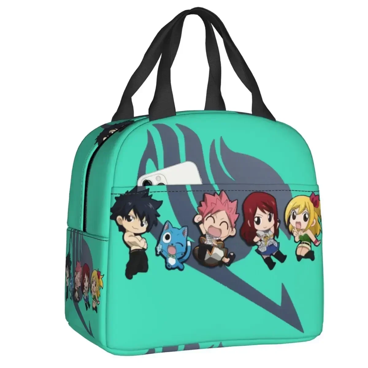 

2024 New Custom Fairy Tail Lunch Bag Women Thermal Cooler Insulated Lunch Boxes For Children School Fruit Fresh Storage Bag