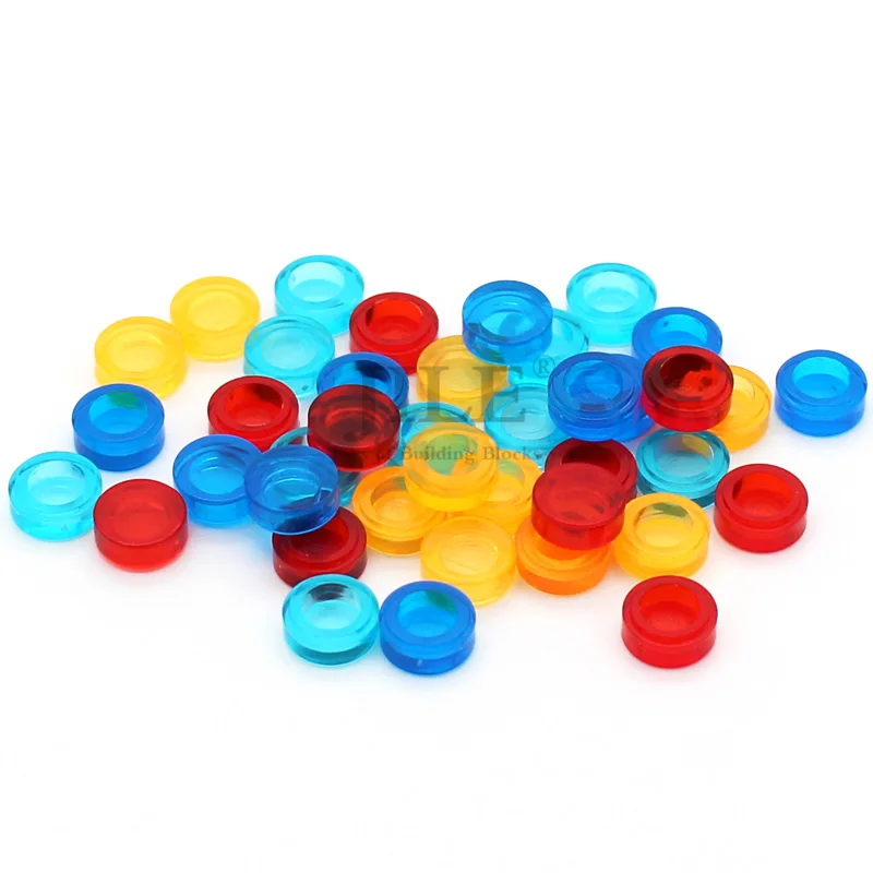 100pcs Moc 타일 라운드 1x1 98138 DIY 크리 에이 티브 기본 빌딩 블록 벽돌 클래식 세트 조립 입자 장난감과 호환 가능