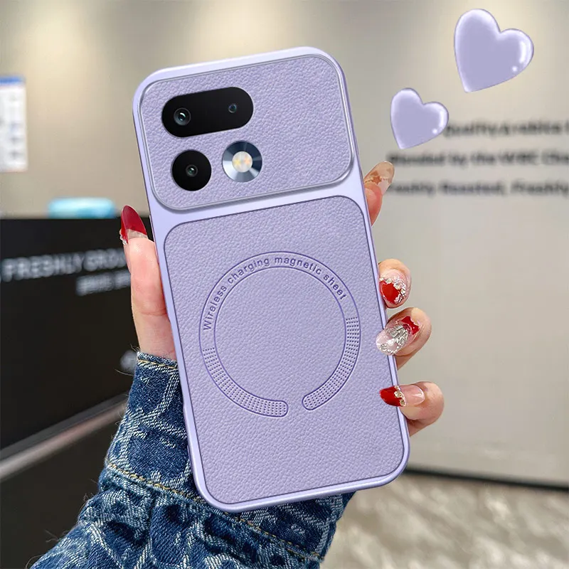Vegan Leather Magnetic Ultra-Thin Wireless Charging Case