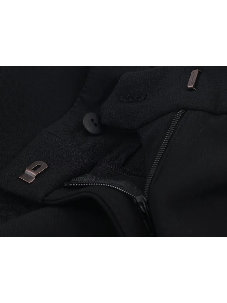 Women Pant 2 Pieces Set V-neck Buckle Decoration Blazer Coat High Waist Pants Female Chic New Office Ladies Fashion Outfits