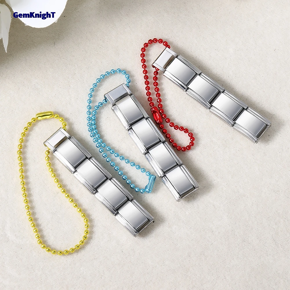 Fashion Fit 9 mm italienisches Charm-Telefonseil aus Edelstahl mit bunten Perlen, Kette, Schlüsselanhänger, Schmuckherstellung, DIY-Geschenk für Frauen