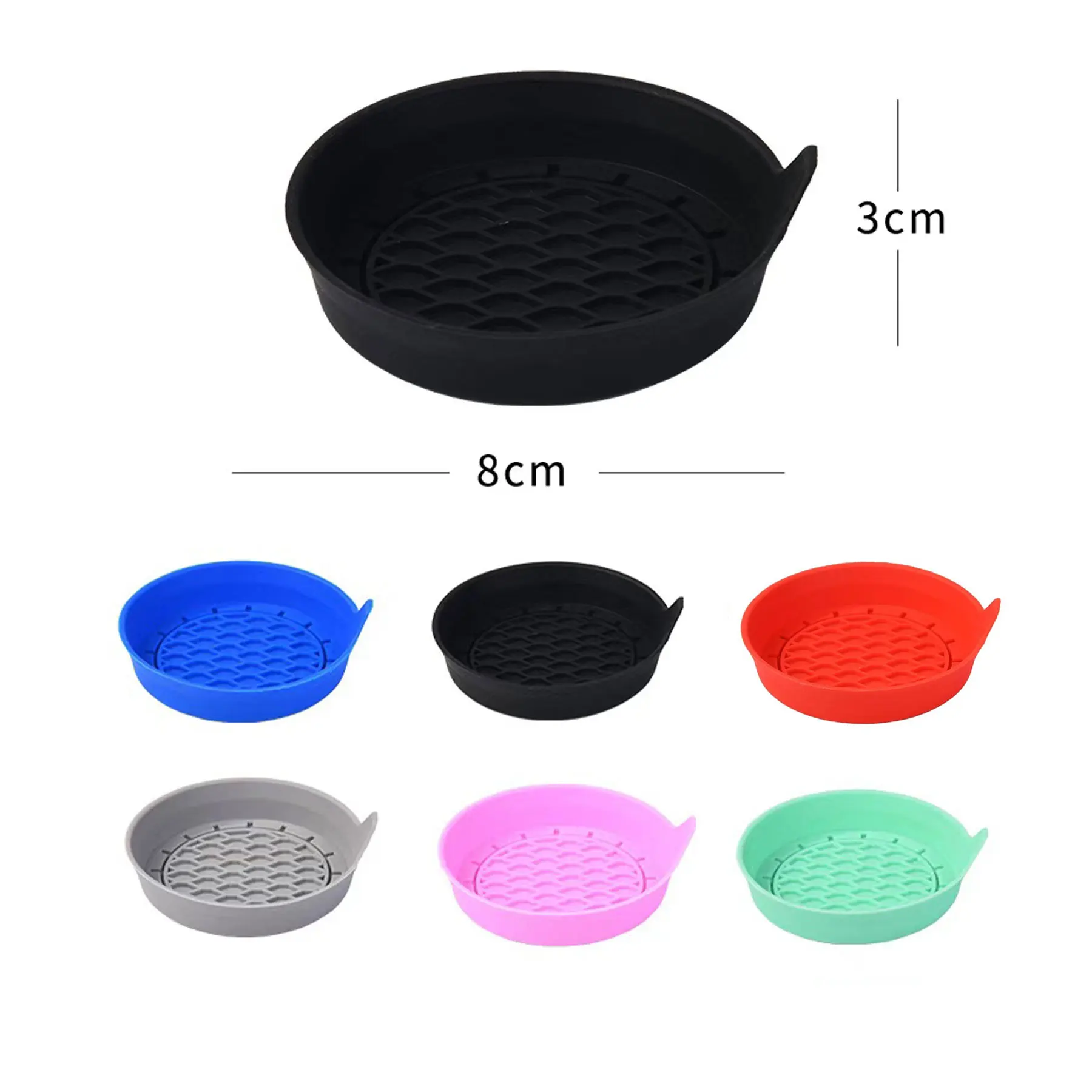 2/4pcs Car Cup Holder Coaster Silicone Cup Holder Insert Universal Non-Slip Cup Holders Car Accessories Interior Silent Cup Pad 6