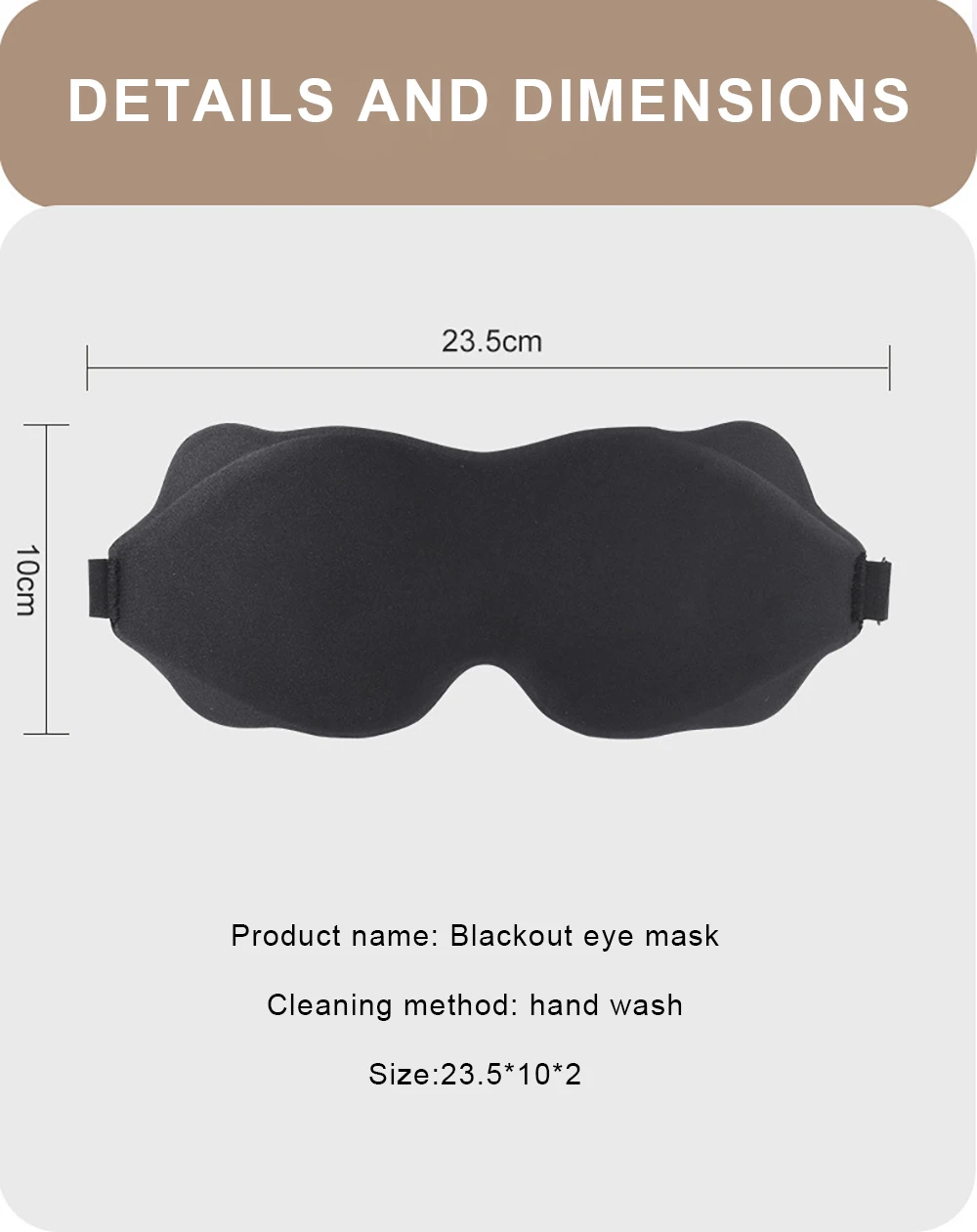 3D Contoured Sleep Mask – Light-Blocking Eye Mask for Better Sleep
