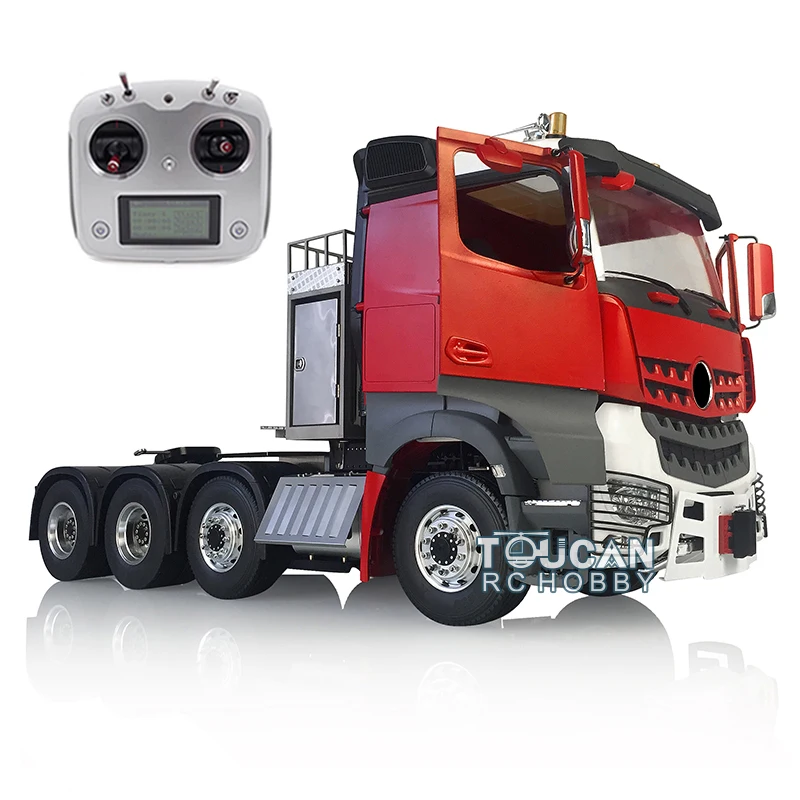 LESU 1/14 8*8 RC 3 Speed Metal Chassis Highline Tractor Truck KIT Painted Cabin W/ Light Sound ESC Radio Controller Motor Servo 6