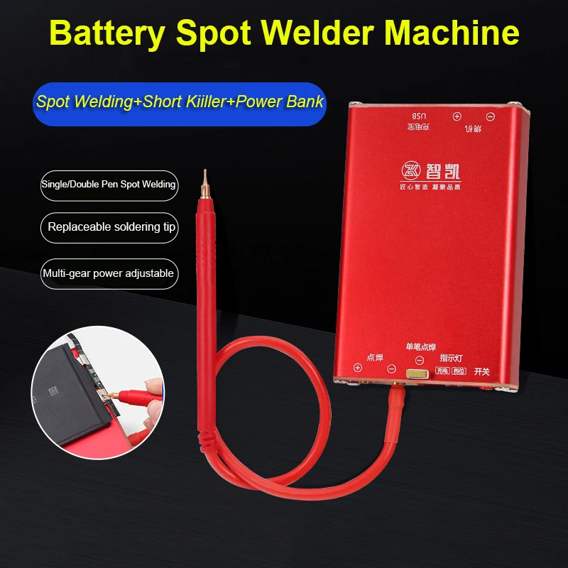 

Zhikai DIY Handheld 5 Gears Spot Welding Portable Adjustable Welder For 18650 Lithium Battery Spot Welder Machine Tool Kit