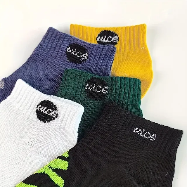5 Pairs Of Socks Men's Short Socks Spring, Autumn And Winter Sports Sweat-absorbent And Odor-resistant Boat Socks Thin Low-cut S 4