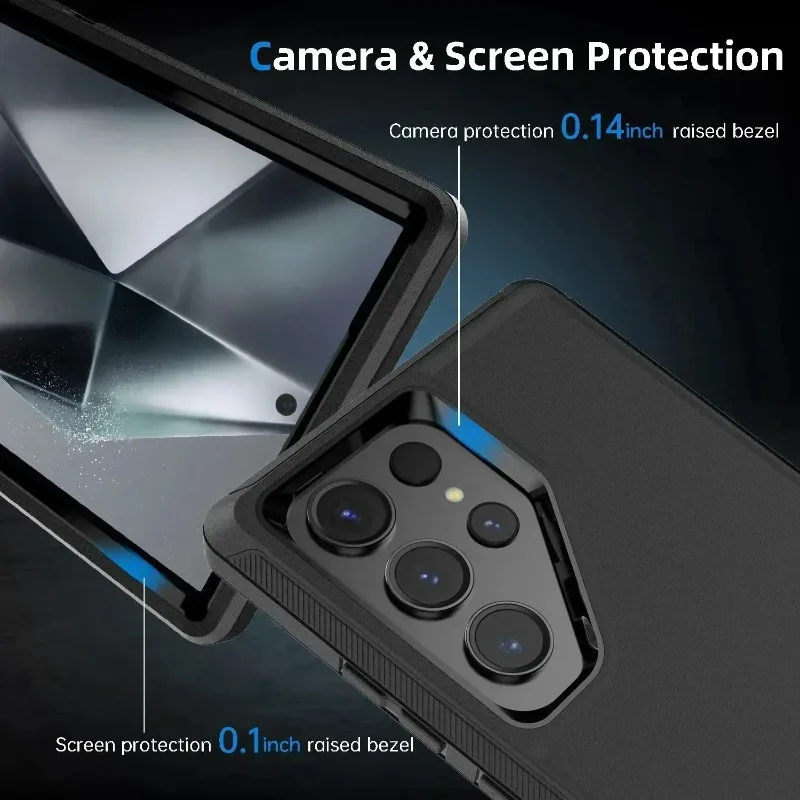 Durable 3-in-1 Armor Case with Rotatable Belt Clip