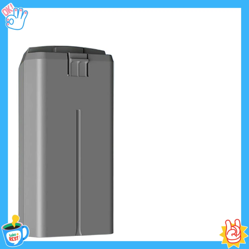 Batterie de remplacement 2400mAh pour DJI Mini 2 SE, tenue en main, fond neutre.