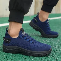 Men's Bright Yellow Outdoor Sneakers Breathable Mesh Construction Shock Absorbing Sports Shoes Stylish Trendy Adventure Footwear - Image 3
