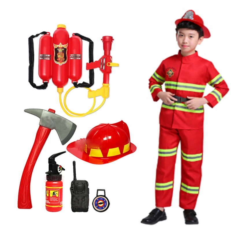 construcción fumar Tubería Uniforme de bombero para niños, Cosplay Sam, ropa de trabajo para bombero,  traje para niño y niña, Disfraces para fiesta de actuación, Halloween y  Navidad _ - AliExpress Mobile