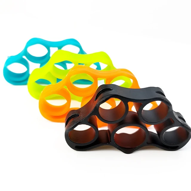 2pcs Silicone Five-Finger Training Hand Expanders Exerciser Wrist Stretcher Finger Gripper Expander Strength Rehabilitation 5