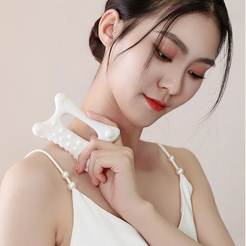 Resin Gua Sha Massage Tool Face Lift Lymphatic Drainage Trigger Guasha Board For Neck Leg Arm Body Muscle Relief
