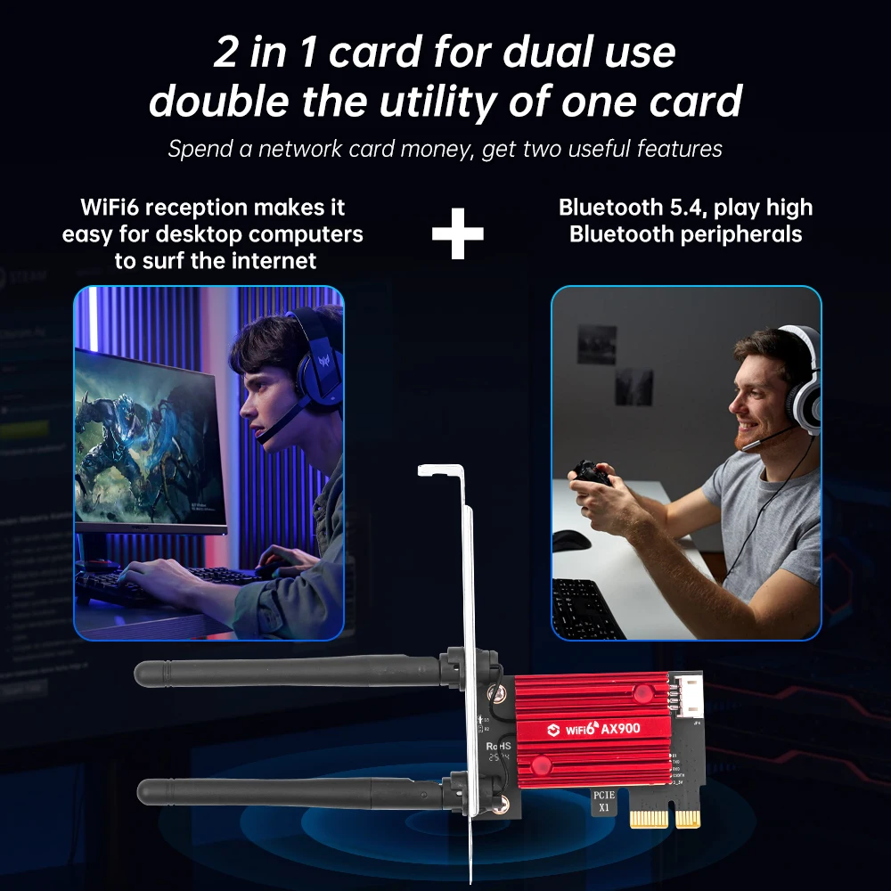รูปสินค้า การ์ด Wi-Fi 6 ความเร็วสูง สำหรับคอมพิวเตอร์