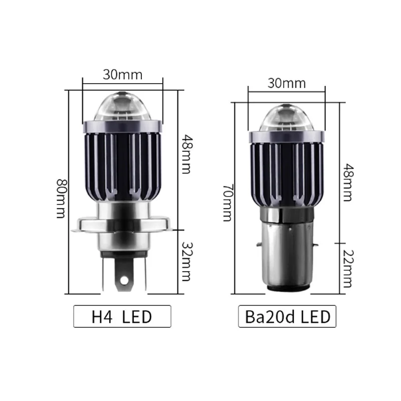 H4 BA20D Motorcycle Headlights 12V CSP Led Lights High/Low Beam Fog Lamp