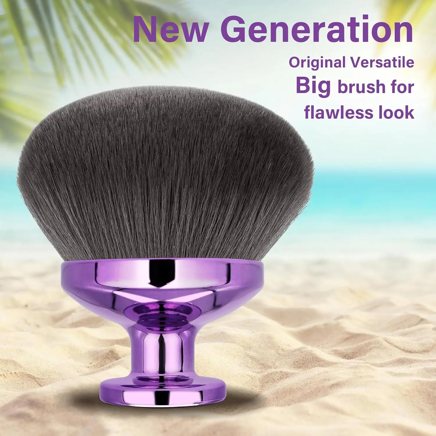Description Picture 3 of itemOversized Kabuki Body Brush for Self Tanner Application Flawless Bronzer Blending Tool Large Face Body Foundation Brush