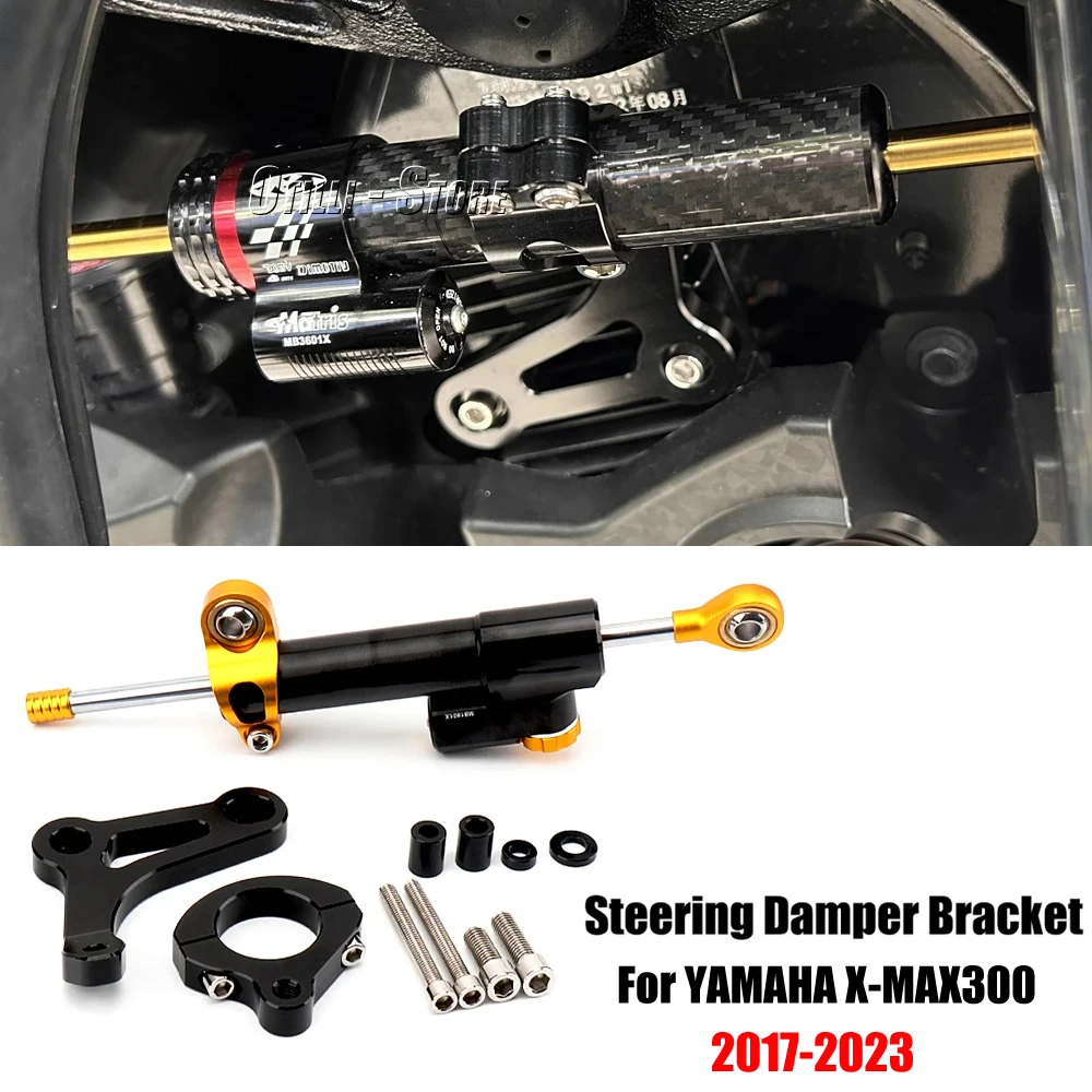 

Motorcycle CNC Steering Damper Stabilize Dampers Bracket Kit For Yamaha X-MAX300 X-max 300 XMAX300 XMAX 300 2017-2023 2022 2021