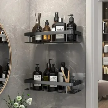 Mensola del bagno Organizer per il trucco scaffale per Shampoo mensola per doccia accessori per il bagno mensola da parete senza trapano 1