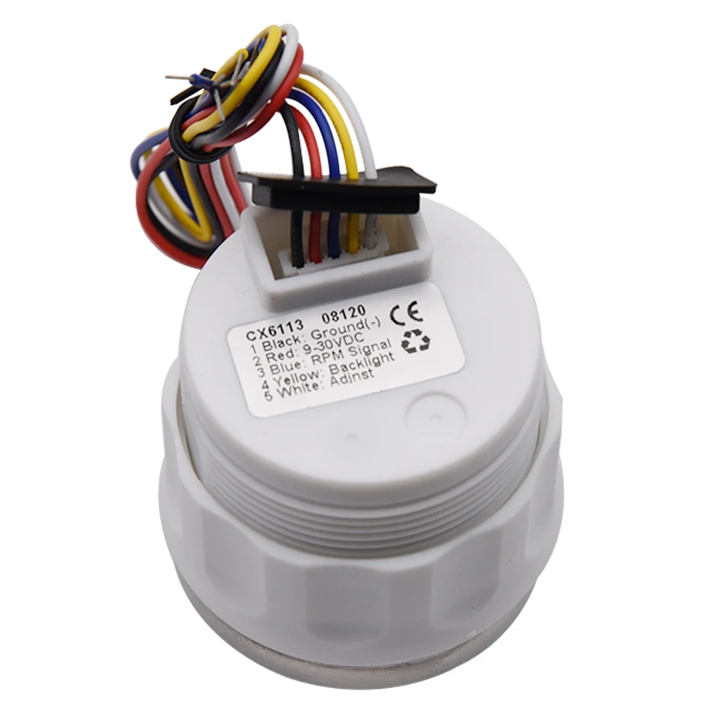 Waterdichte toerenteller 0-300 0ERPM Tacho-gauge met 8 kleuren achtergrondverlichting voor auto truck boot jacht 9-32V 85mm