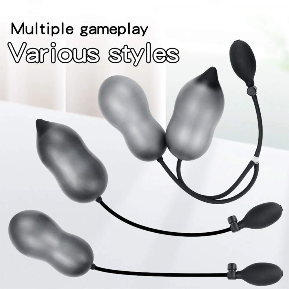 Anal Plug Inflatable Dildo Sex Toys for Adult Women Men Couples Tool Butt Dilator Expander