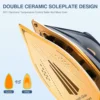 Station with Ceramic Soleplate, 1800W Steam Station Iron for Clothes with 1.5L Removable Water Tank, Iron Lock for Easy Carry, A 5