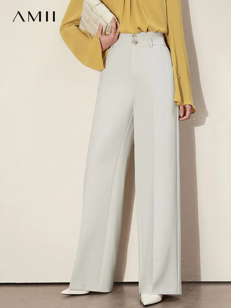 Amii Minimalism Spring Pants For Women 