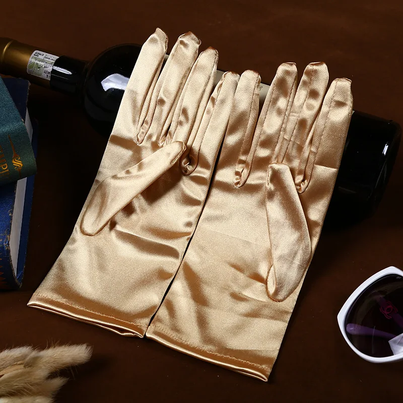 Wedding dress gloves Satin Gloves Bridal Gloves Women Dance Party Wedding Gloves Full Finger Bride Accessories