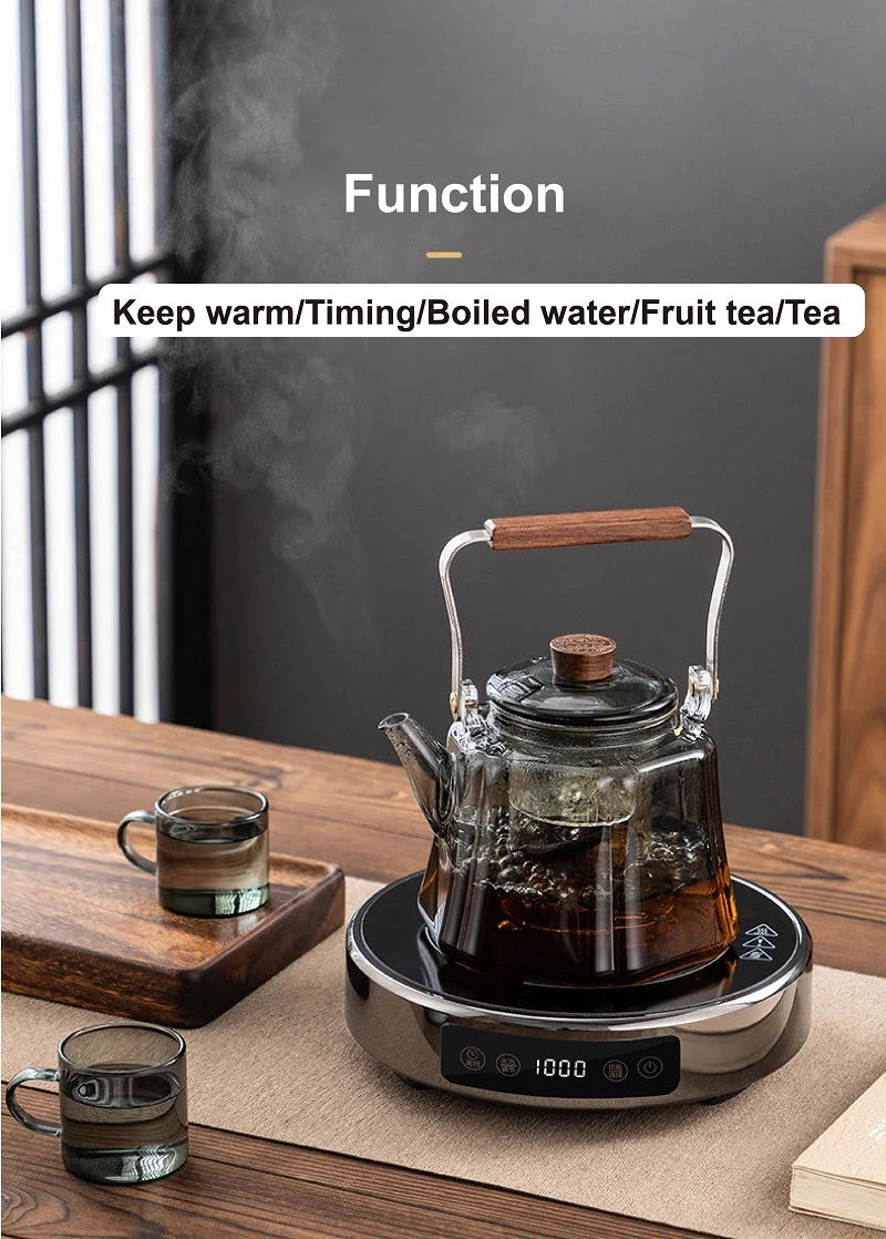 Description Picture 5 of item1500W Electric Ceramic Stove Tea Stove Electric Hot Plate Heater Stove Heating Furnace Mini Portable Tea Maker Water Boiler 220V