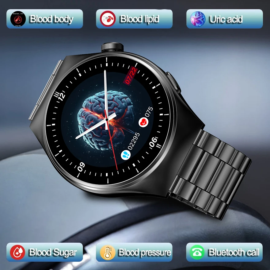 Laser Therapy Health Smart Watch Acido Urico Blood Sugar Watch Smart Bluetooth Call Blood Lipid Blood Pressure Monitor Smartwatch
