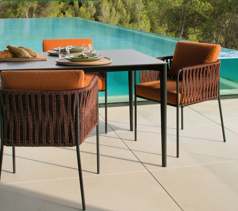 

Outdoor balcony small tables and chairs outdoor rattan three-piece courtyard leisure courtyard garden