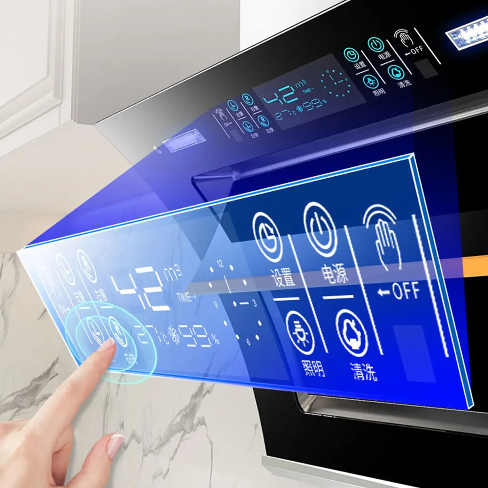 900 Kitchen Exhaust Hood Dual Motor Range Hood Suction Host Household Side Suction Range Automatic Cleaning Exhaust