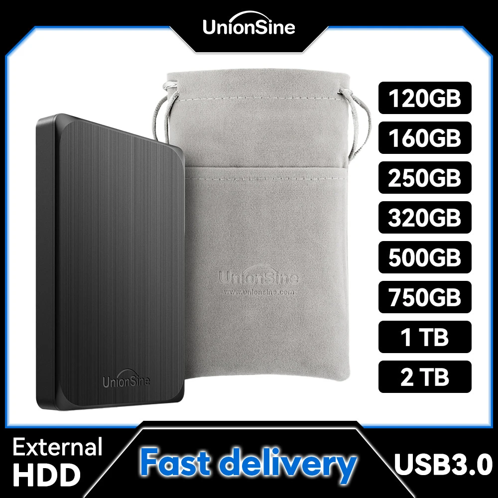 UnionSine External Hard Drive 2.5" HDD 320gb/500gb/1tb USB3.0 External