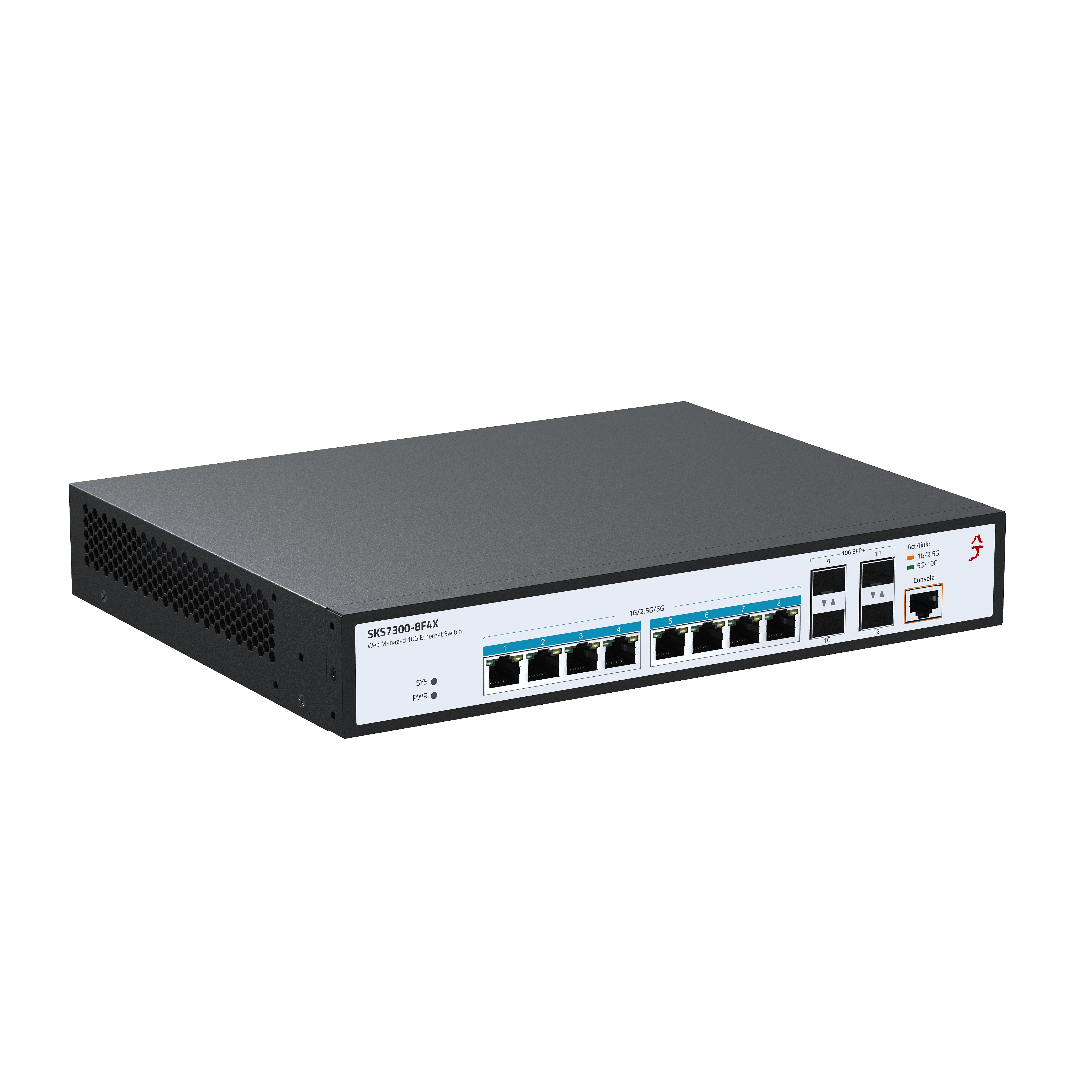 XikeStor L2 관리형 8 x 5G RJ45 포트 +4 x 10G SFP+ VLAN 지원 |   포트 집합 SKS7300 시리즈