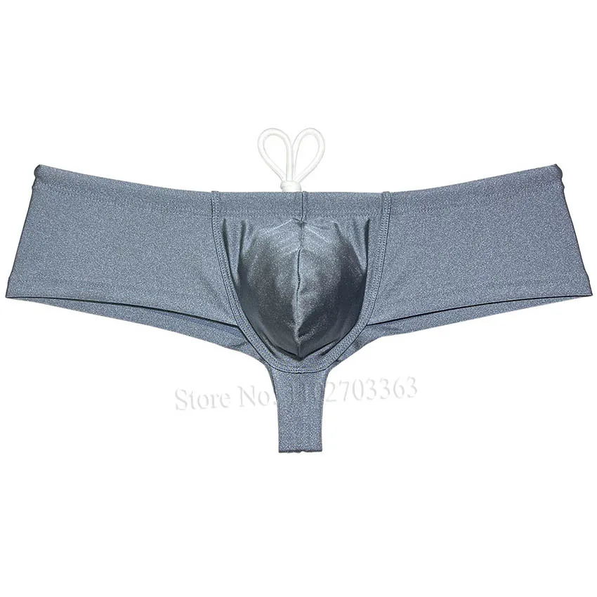 Men's Swim Trunks Briefs Adjustable Drawstring Beachwear Swimming Boxers Bikini Quick-drying Underwear