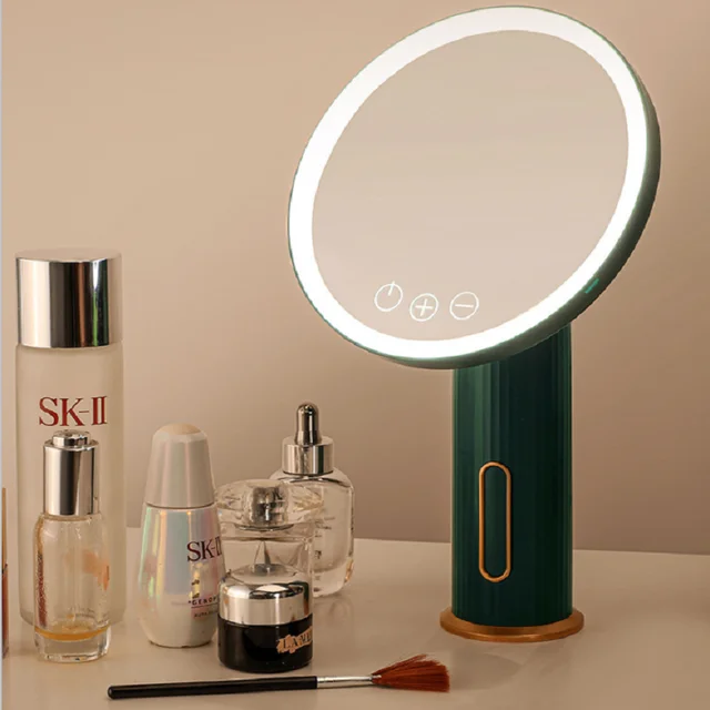 Miroir de maquillage doré avec lumière, miroir de courtoisie grossissant  10X, rétro4.2, lumière réglable, miroir cosmétique debout, chargement USB,  8 - AliExpress